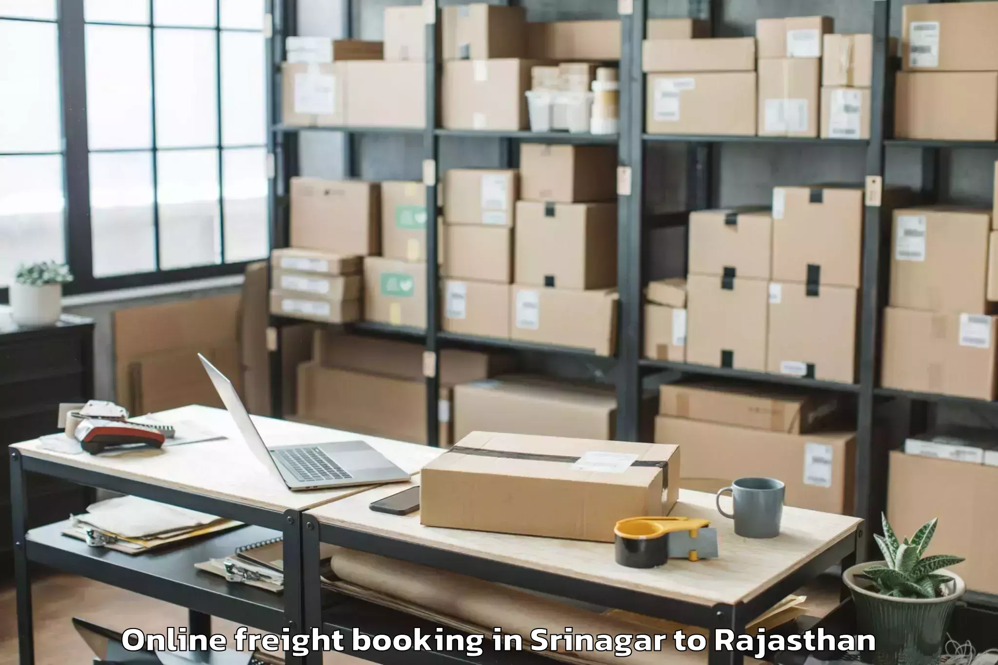 Easy Srinagar to Parbatsar Online Freight Booking Booking